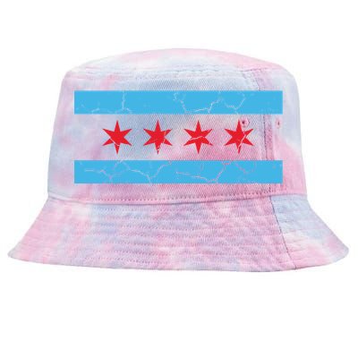 Chicago Flag Vintage Tie-Dyed Bucket Hat