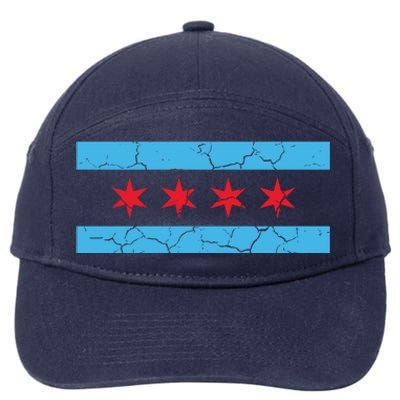 Chicago Flag Vintage 7-Panel Snapback Hat