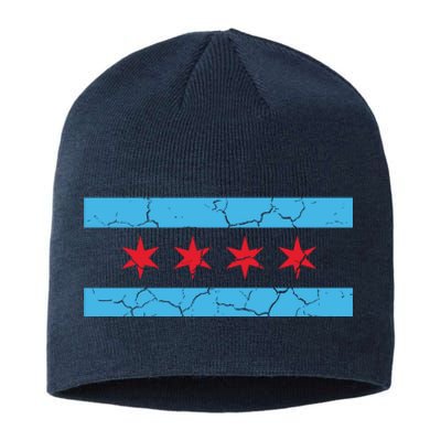 Chicago Flag Vintage Sustainable Beanie