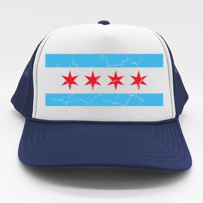 Chicago Flag Vintage Trucker Hat