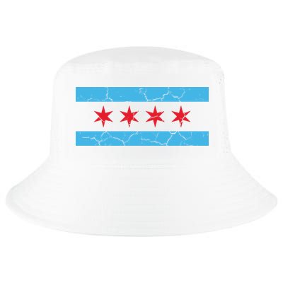 Chicago Flag Vintage Cool Comfort Performance Bucket Hat