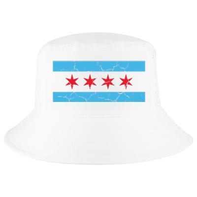 Chicago Flag Vintage Cool Comfort Performance Bucket Hat