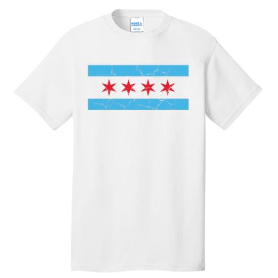 Chicago Flag Vintage Tall T-Shirt