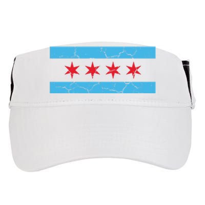 Chicago Flag Vintage Adult Drive Performance Visor