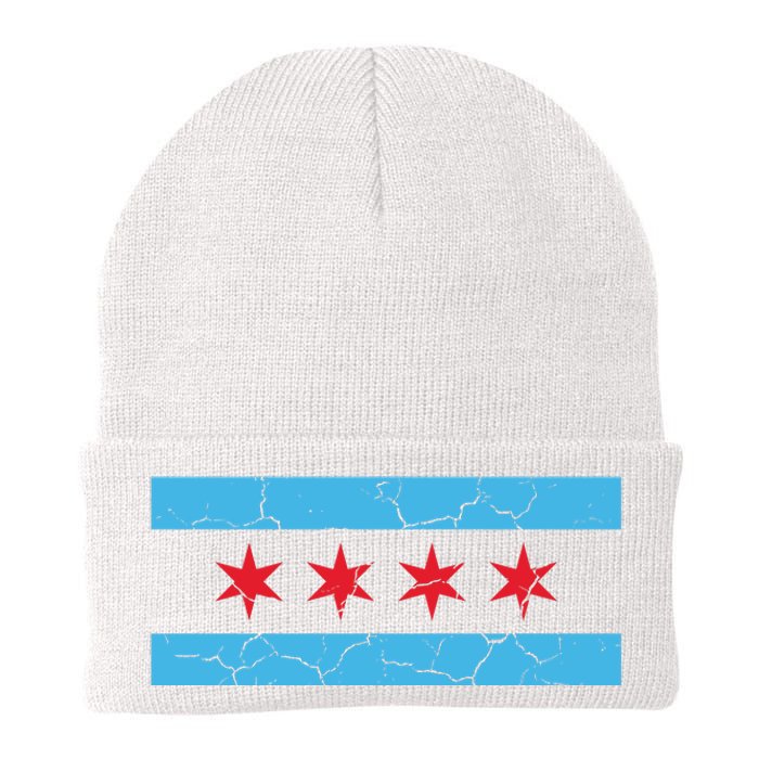 Chicago Flag Vintage Knit Cap Winter Beanie