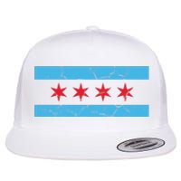 Chicago Flag Vintage Flat Bill Trucker Hat