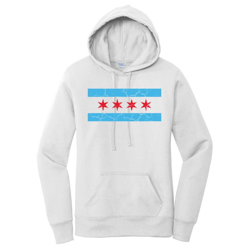Chicago Flag Vintage Women's Pullover Hoodie