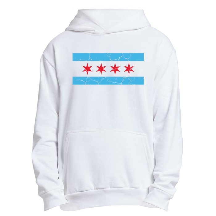 Chicago Flag Vintage Urban Pullover Hoodie