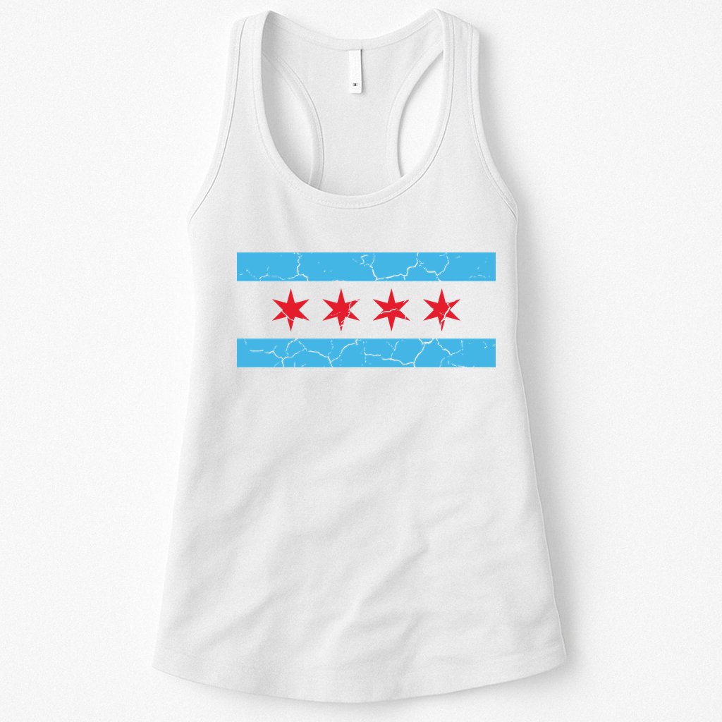 Chicago Flag Vintage Womens Tank Top