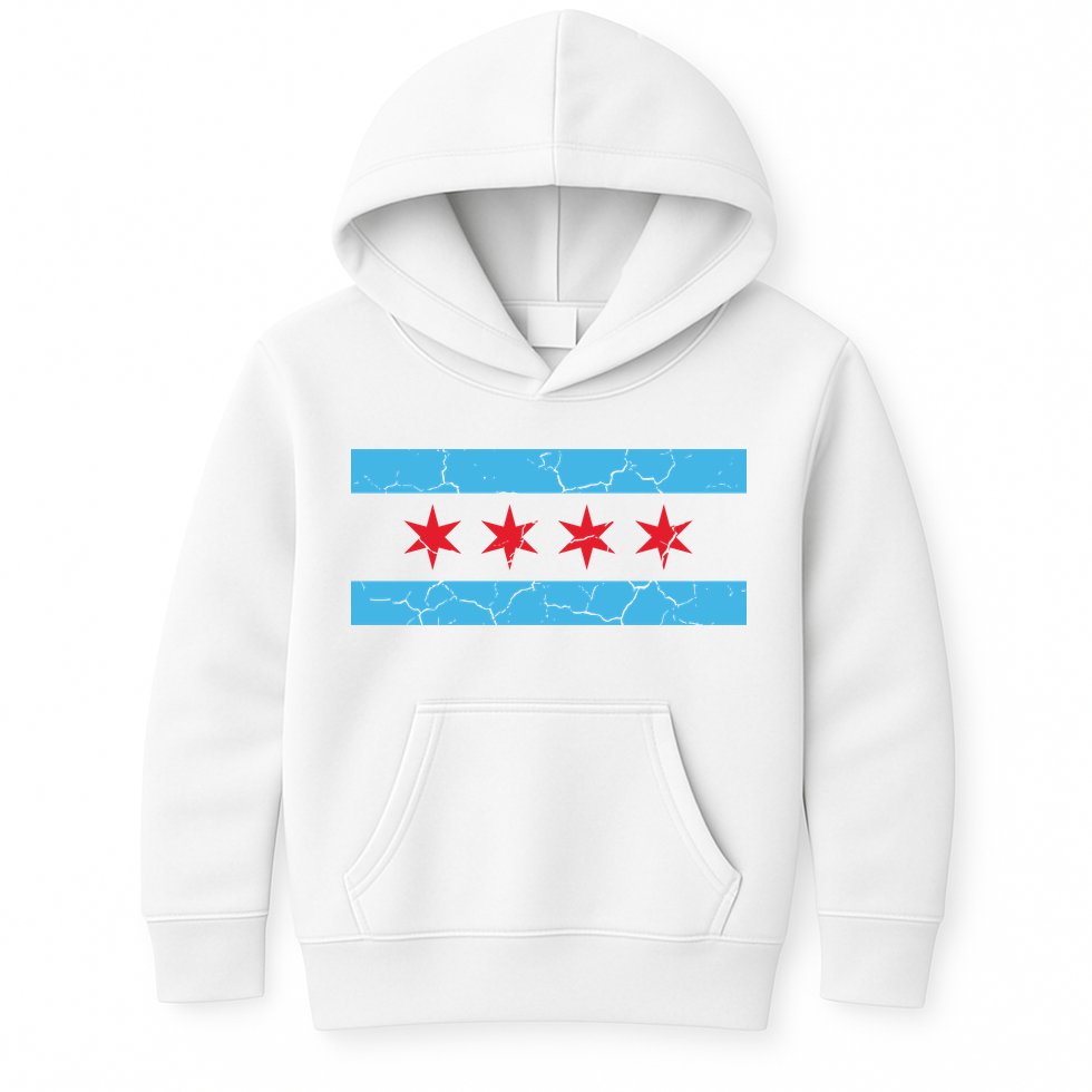 Chicago Flag Vintage Kids Hoodie