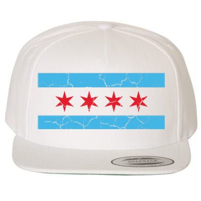 Chicago Flag Vintage Wool Snapback Cap