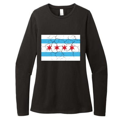 Chicago Flag Vintage Womens CVC Long Sleeve Shirt