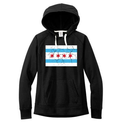 Chicago Flag Vintage Women's Fleece Hoodie