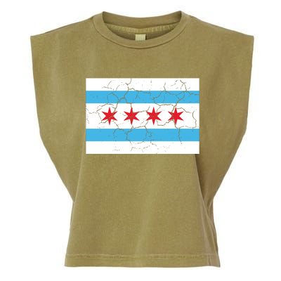 Chicago Flag Vintage Garment-Dyed Women's Muscle Tee