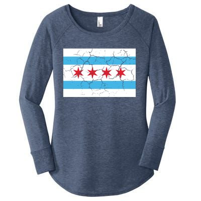 Chicago Flag Vintage Women's Perfect Tri Tunic Long Sleeve Shirt