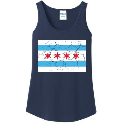 Chicago Flag Vintage Ladies Essential Tank