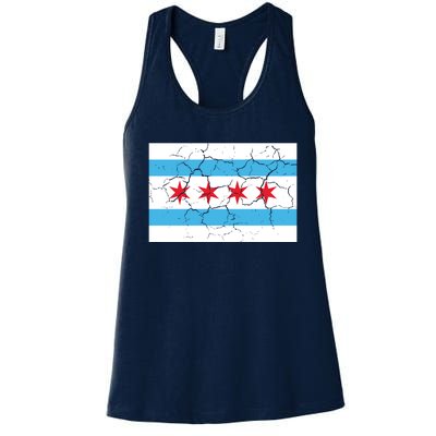 Chicago Flag Vintage Women's Racerback Tank