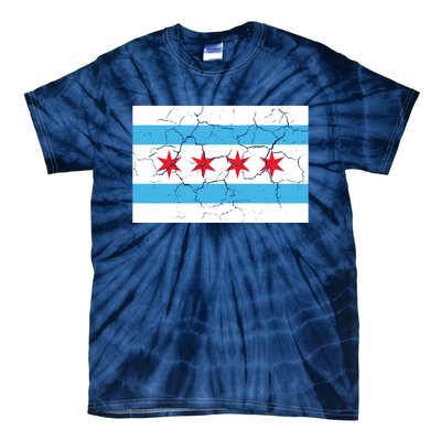 Chicago Flag Vintage Tie-Dye T-Shirt