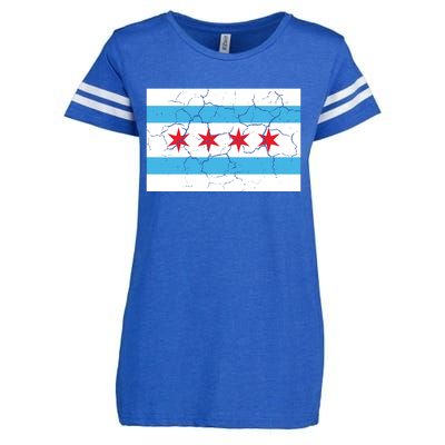 Chicago Flag Vintage Enza Ladies Jersey Football T-Shirt