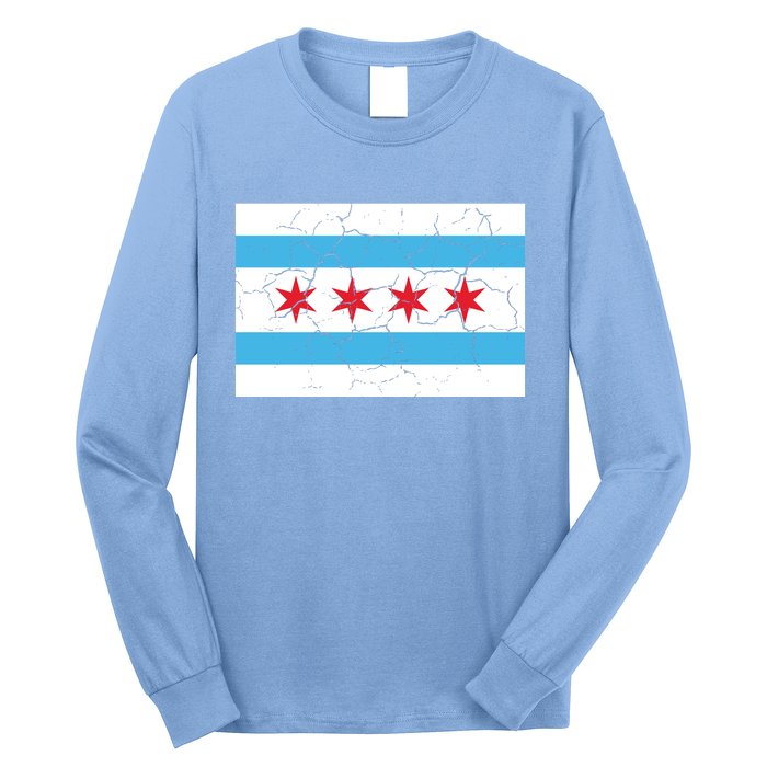 Chicago Flag Vintage Long Sleeve Shirt