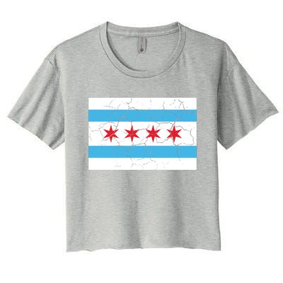 Chicago Flag Vintage Women's Crop Top Tee