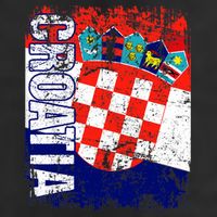 CROATIA Flag Vintage Distressed CROATIA Hat