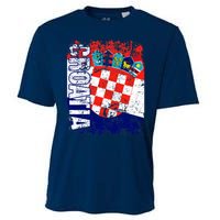 CROATIA Flag Vintage Distressed CROATIA Cooling Performance Crew T-Shirt