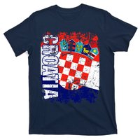 CROATIA Flag Vintage Distressed CROATIA T-Shirt