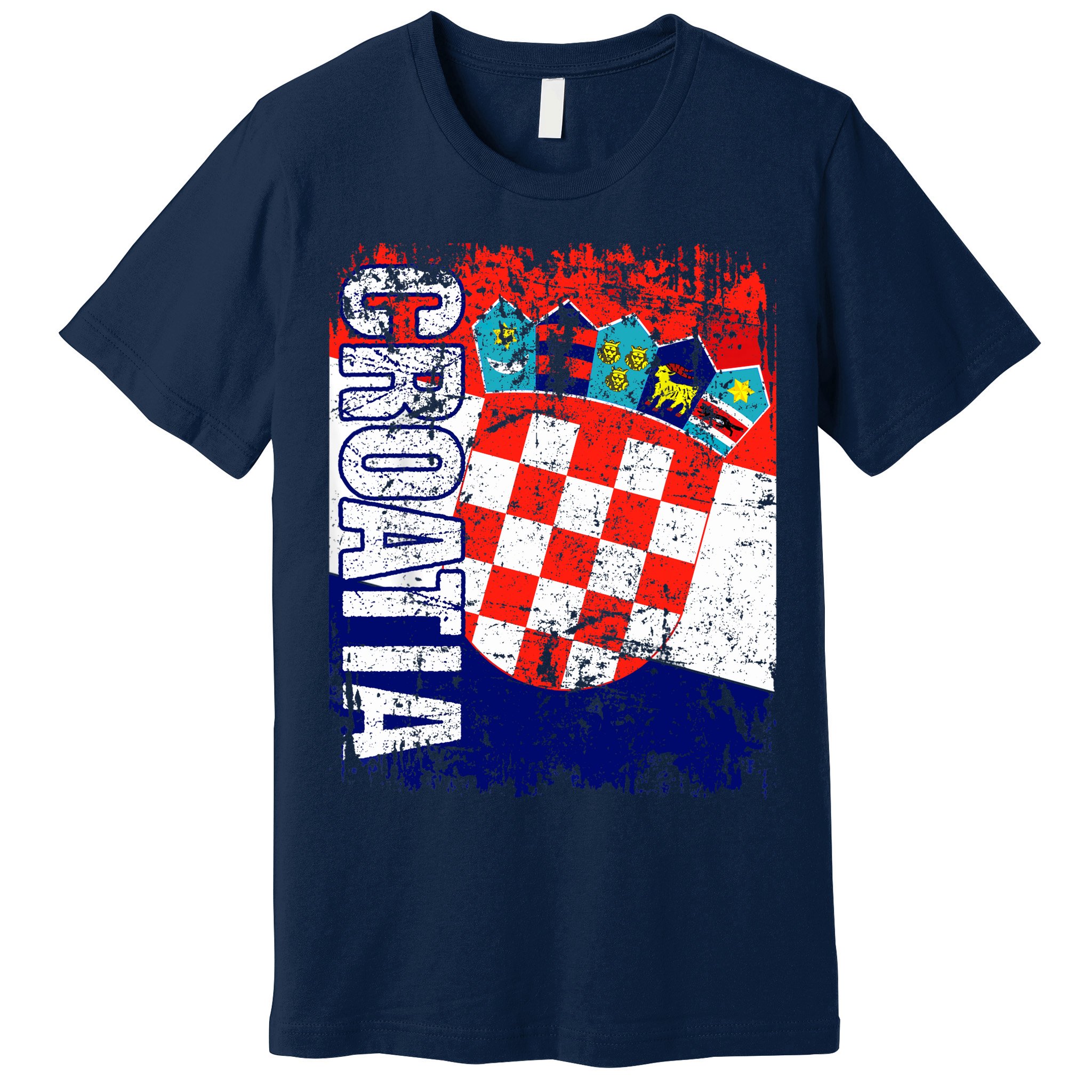 CROATIA Flag Vintage Distressed CROATIA Premium T-Shirt