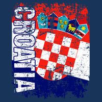 CROATIA Flag Vintage Distressed CROATIA Baby Bodysuit