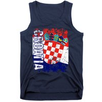 CROATIA Flag Vintage Distressed CROATIA Tank Top