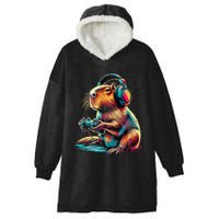 Capybara Funny Video Games Capybara Hooded Wearable Blanket