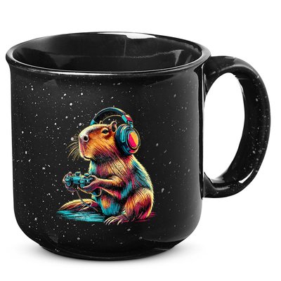 Capybara Funny Video Games Capybara 15oz Campfire Ceramic Mug
