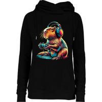 Capybara Funny Video Games Capybara Womens Funnel Neck Pullover Hood