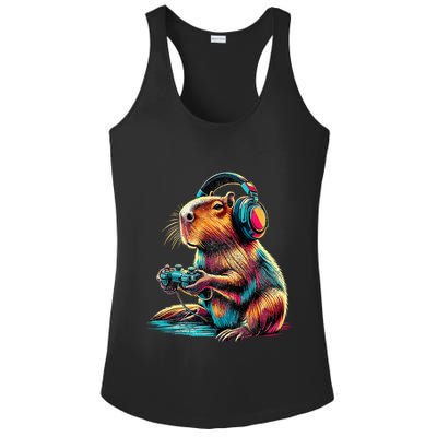 Capybara Funny Video Games Capybara Ladies PosiCharge Competitor Racerback Tank