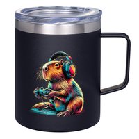 Capybara Funny Video Games Capybara 12oz Stainless Steel Coffee Mug