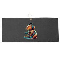 Capybara Funny Video Games Capybara Large Microfiber Waffle Golf Towel