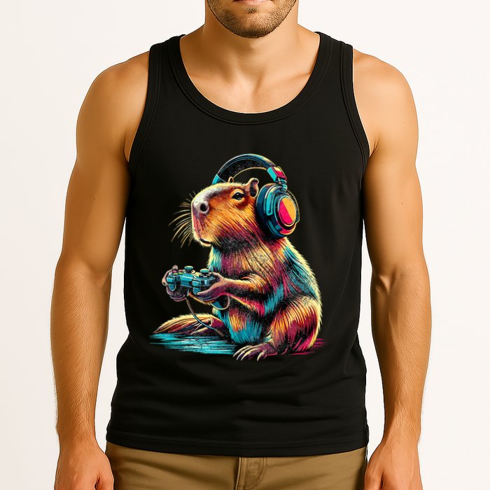Capybara Funny Video Games Capybara Tank Top