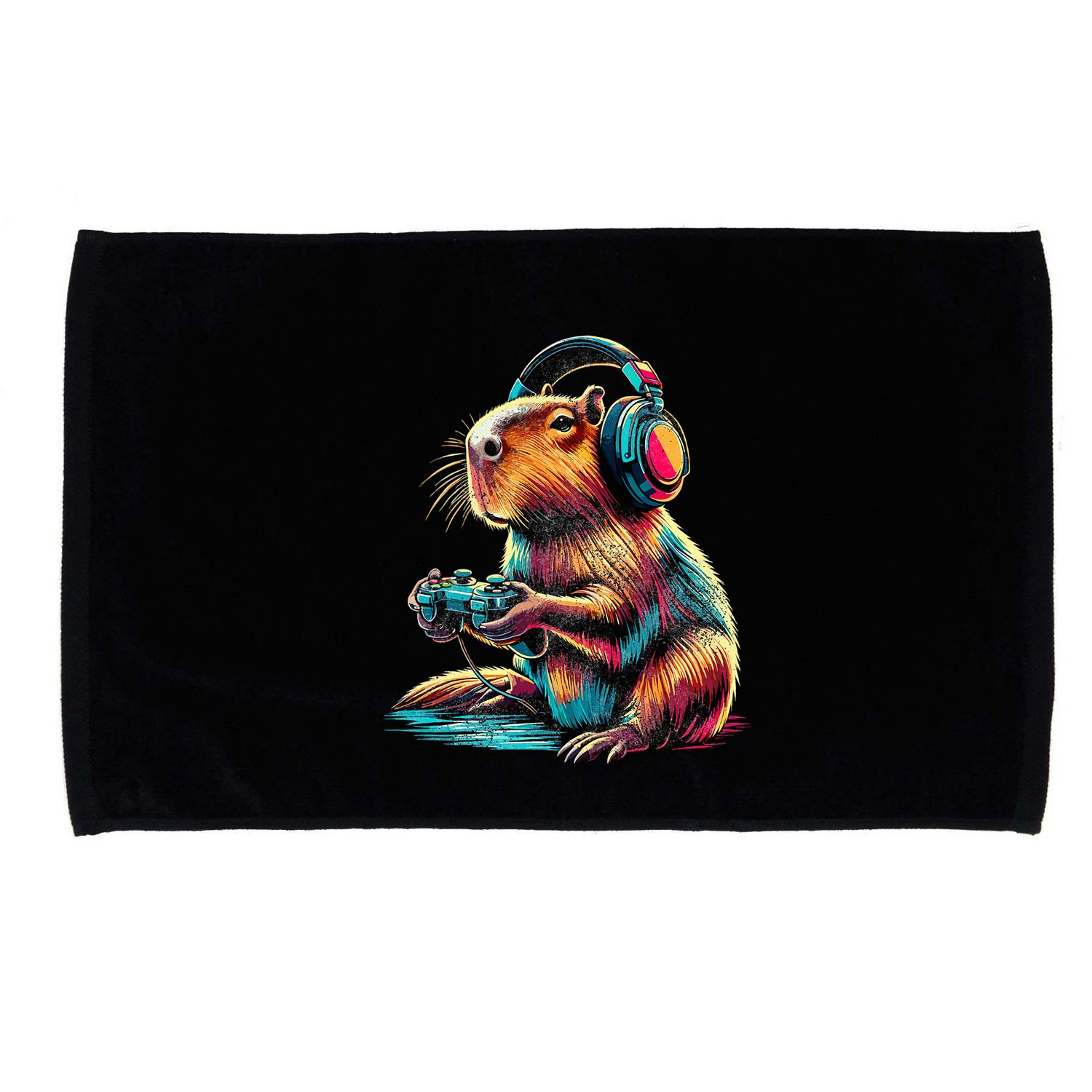 Capybara Funny Video Games Capybara Microfiber Hand Towel