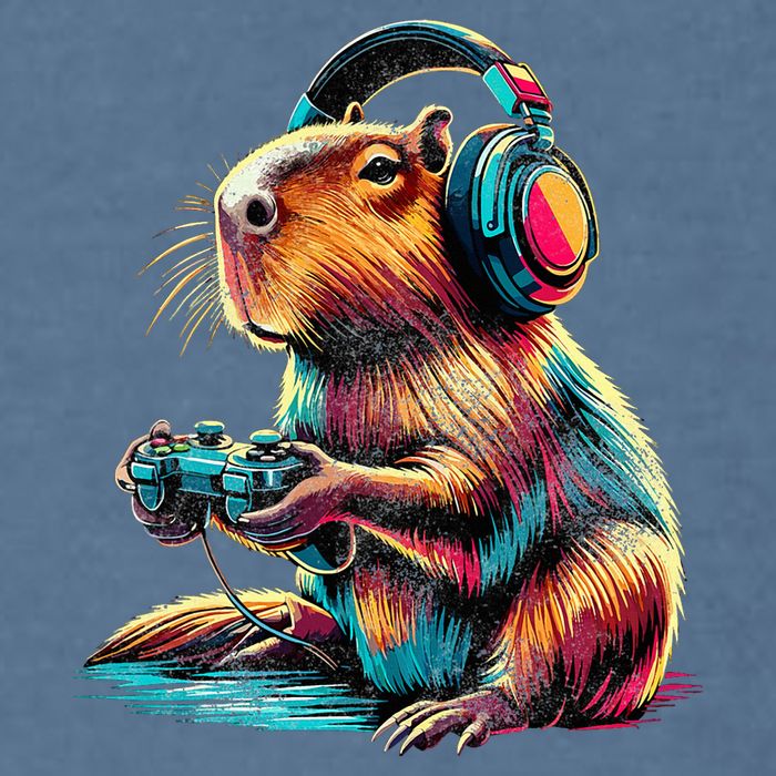 Capybara Funny Video Games Capybara Garment-Dyed Sweatshirt