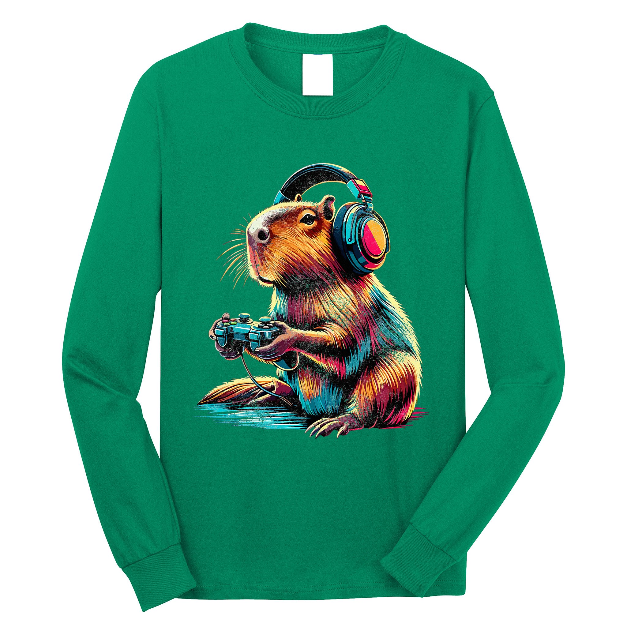 Capybara Funny Video Games Capybara Long Sleeve Shirt