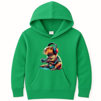 Capybara Funny Video Games Capybara Kids Hoodie