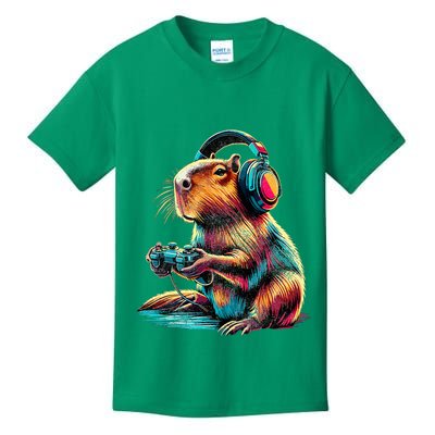 Capybara Funny Video Games Capybara Kids T-Shirt