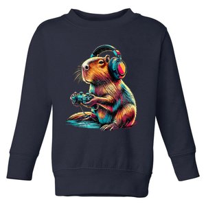 Capybara Funny Video Games Capybara Toddler Sweatshirt