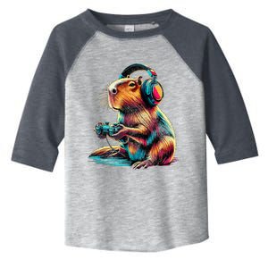 Capybara Funny Video Games Capybara Toddler Fine Jersey T-Shirt