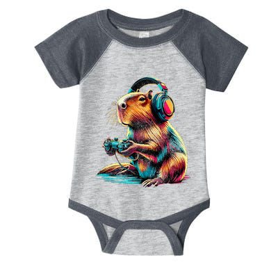 Capybara Funny Video Games Capybara Infant Baby Jersey Bodysuit