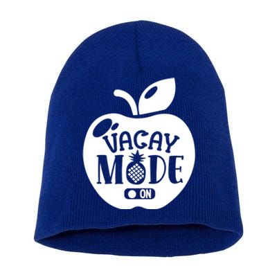 Cute Funny Vacay Mode On Summer Family Vacation Gift Short Acrylic Beanie