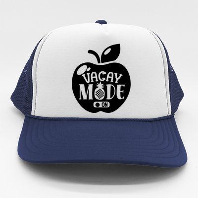 Cute Funny Vacay Mode On Summer Family Vacation Gift Trucker Hat