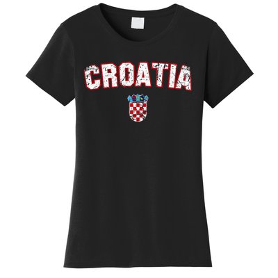 Croatia Flag Vintage Women's T-Shirt