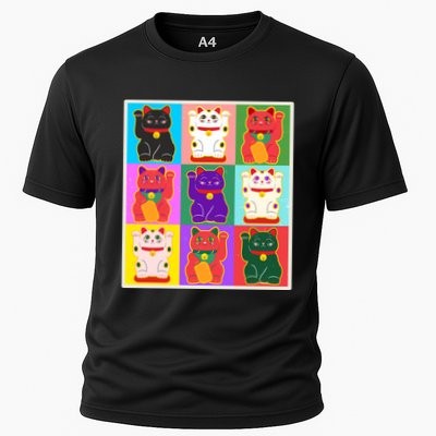 Cool Funny Vintage Japanese Lucky Cat Maneki Neko Pop Art Performance Shirt
